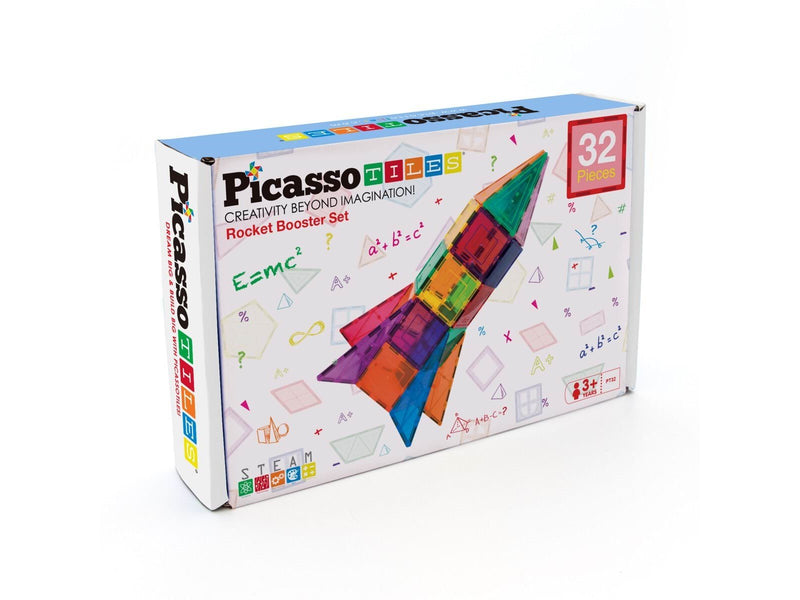 PicassoTiles Raketen-Booster Magnetische Bausteine Set 32 Teile
