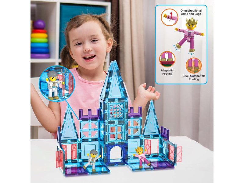 PicassoTiles 72-teiliges Ice-Winter-Thema Magnetische Bausteine Set