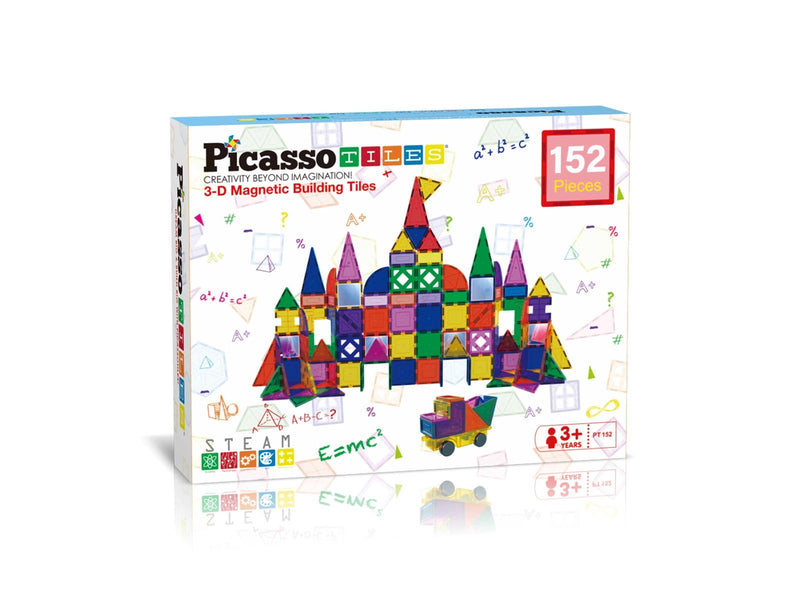 PicassoTiles 152-teiliges Magnetische Bausteine Set