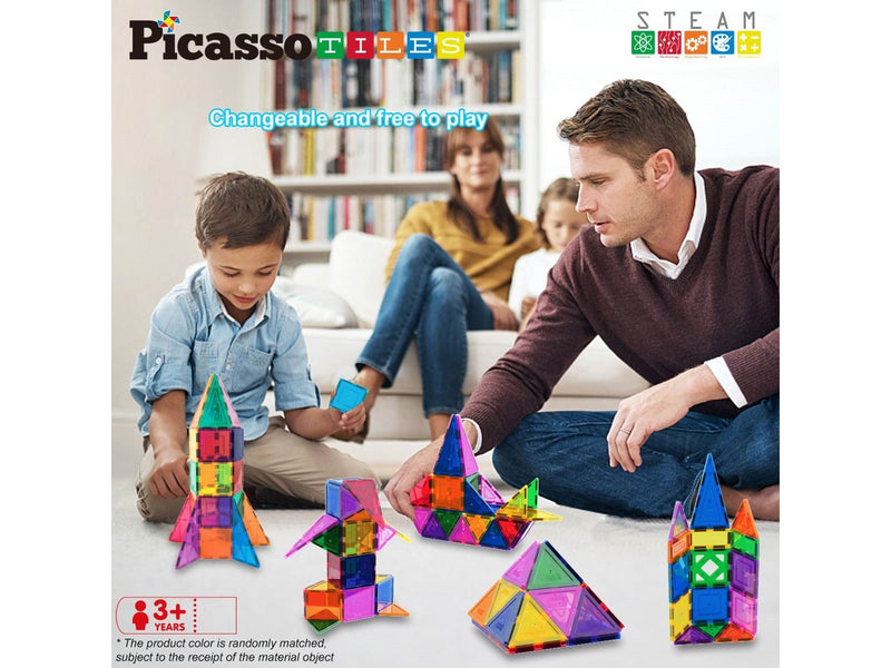 PicassoTiles 152-teiliges Magnetische Bausteine Set