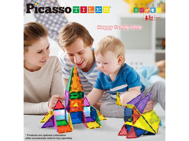 PicassoTiles 152-teiliges Magnetische Bausteine Set