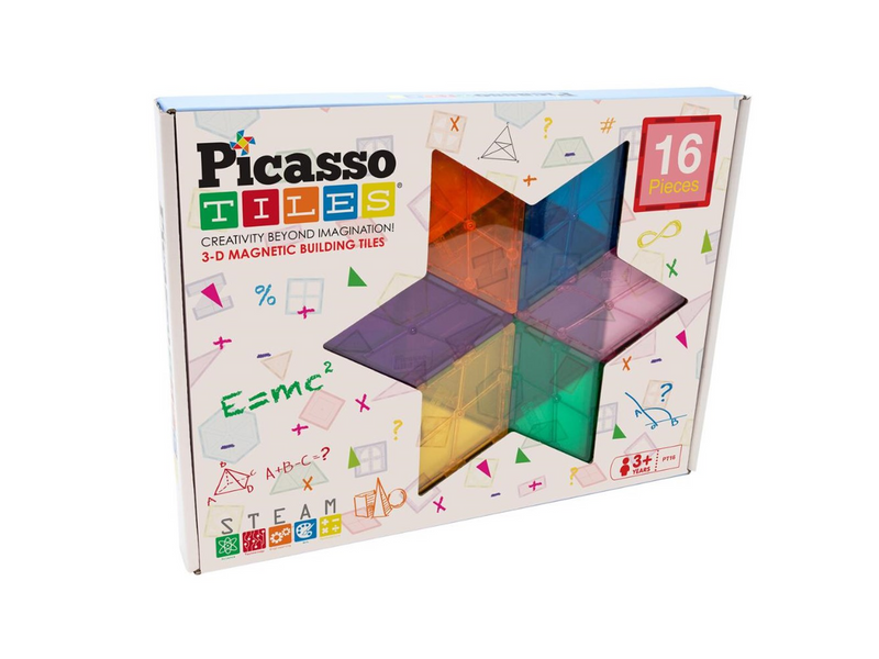PicassoTiles 16-teiliges Magnetische Bausteine Set