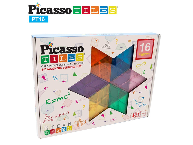 PicassoTiles 16-teiliges Magnetische Bausteine Set