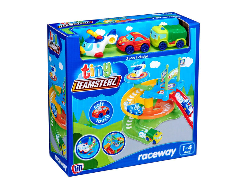 Teamsterz Tiny  Raceway and 3 toy cars