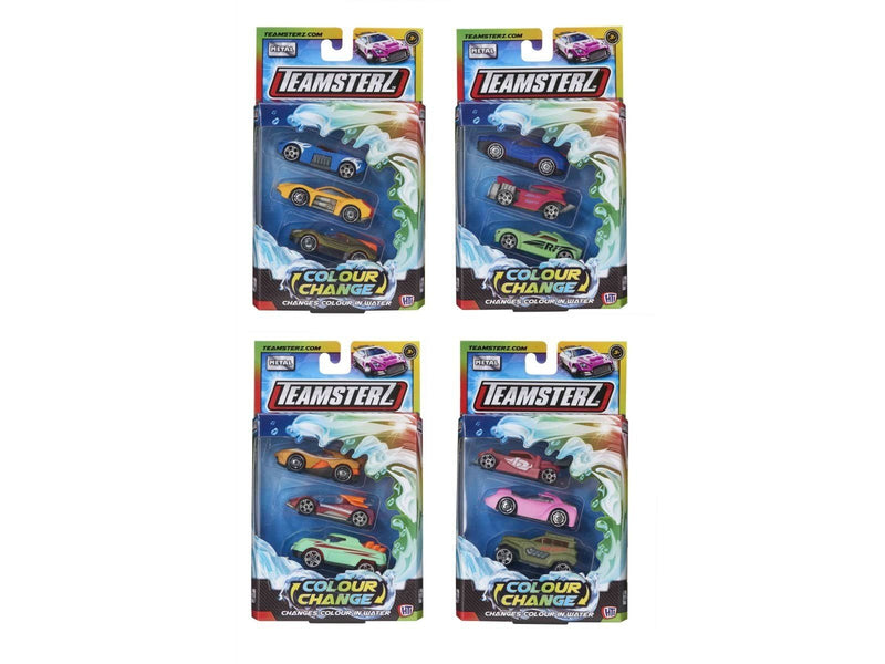 Teamsterz   Colour Change die-cast 3-pack toy cars ass