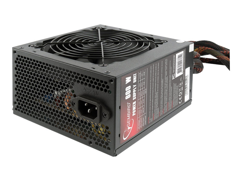 Gembird BlackBoxPower Series CCC-PSU80P-BBP-600 - power supply - 600 Watt Netzteile - 600 Watt - 120 mm - ATX - 80 Plus Bronze z