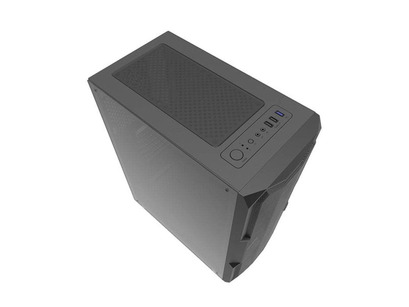 Darkflash Computer case Aquarius Mesh (black) - Gehäuse - Desktop - Schwarz