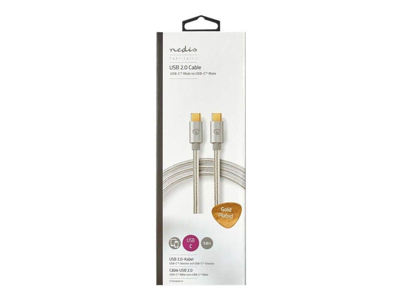 Nedis Charge & AV Support Cable - USB-C cable - 24 pin USB-C to 24 pin USB-C - 1 m