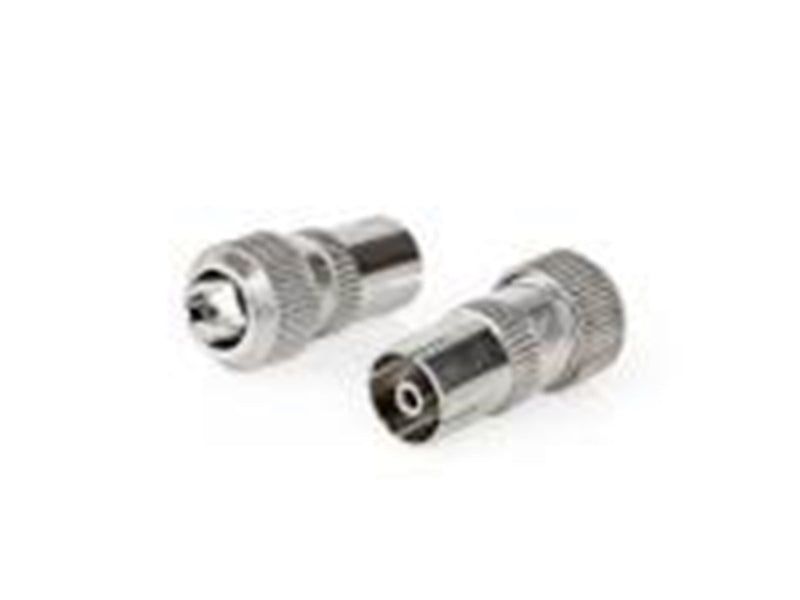 Nedis IEC (Coax) Connector | Straight | Female | Nickel Plated | 75 Ohm