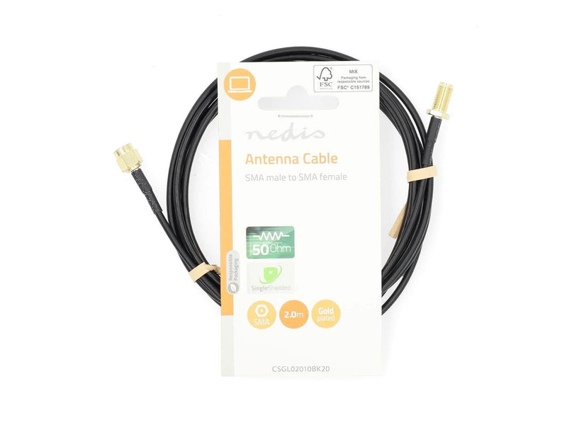 Nedis SMA Cable | SMA Male | SMA Female | Gold Plated