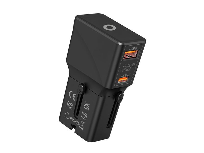 Mobile Origin Travel adapter 25W EU/US/UK/AU black
