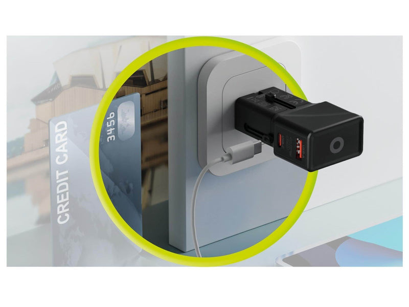 Mobile Origin Travel adapter 25W EU/US/UK/AU black