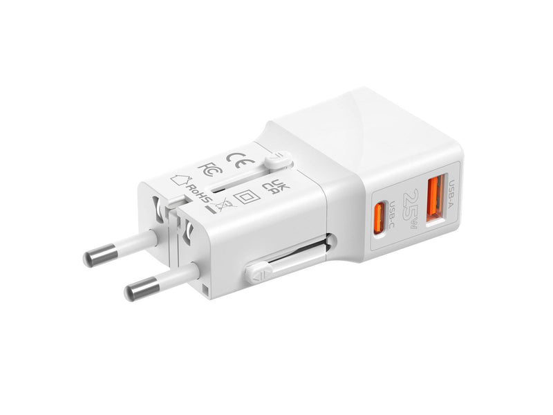 Mobile Origin Travel adapter 25W EU/US/UK/AU whi