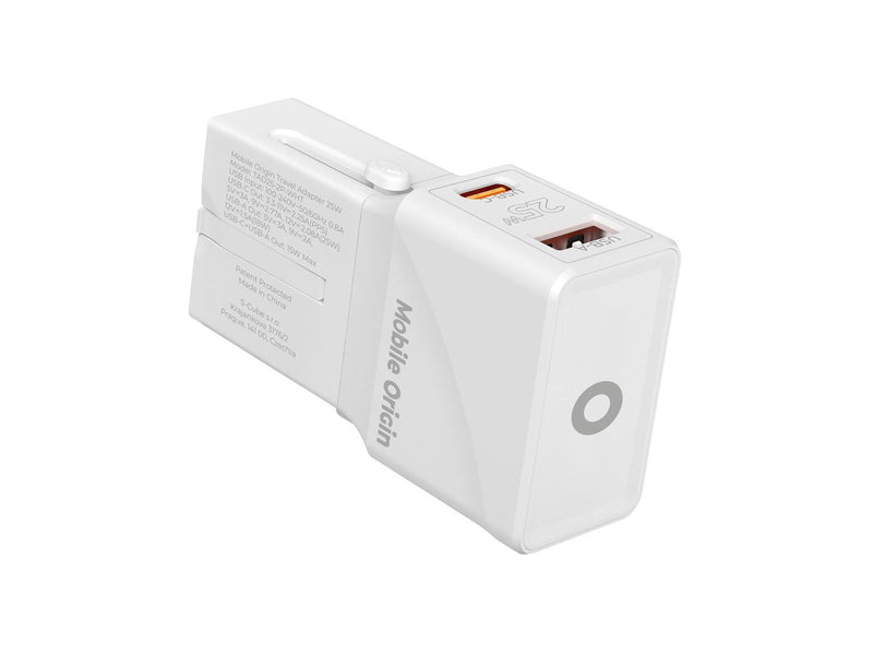 Mobile Origin Travel adapter 25W EU/US/UK/AU whi