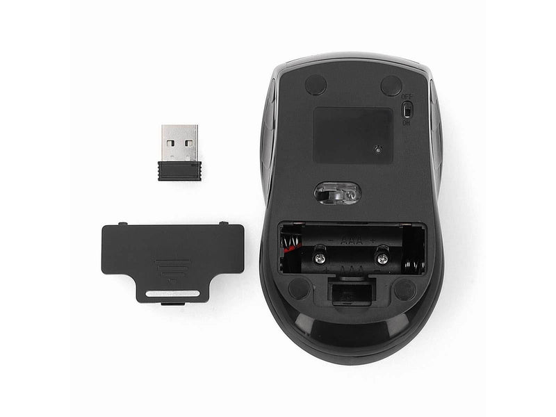Nedis Mouse | Wireless | 800 / 1200 / 1600 dpi | Adjustable DPI - Maus (Schwarz)