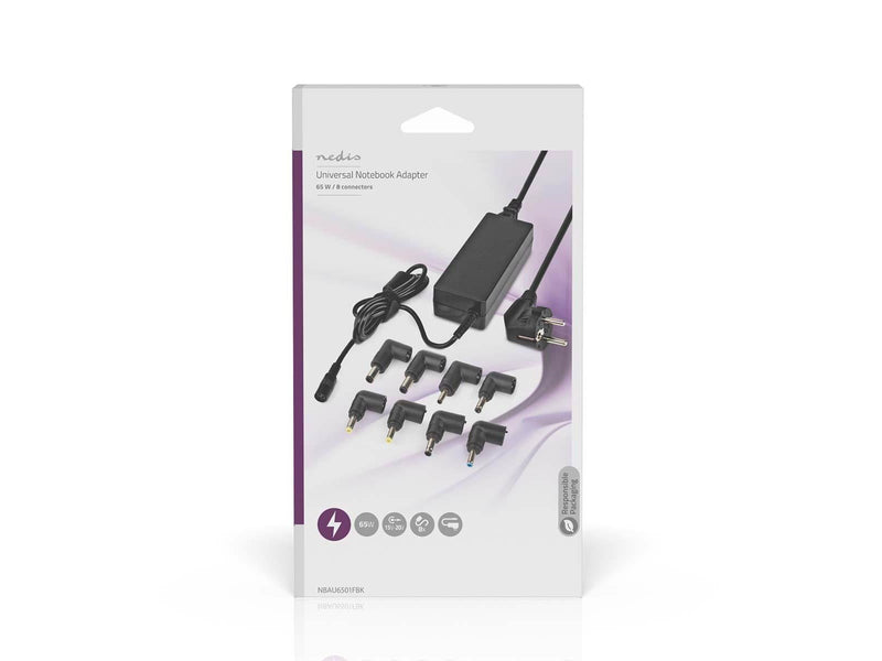 Nedis notebook-adapter | GaN | 65 W | 5 / 9 / 12 / 15 / 20 V DC