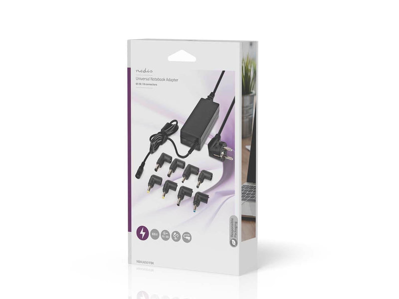 Nedis notebook-adapter | GaN | 65 W | 5 / 9 / 12 / 15 / 20 V DC