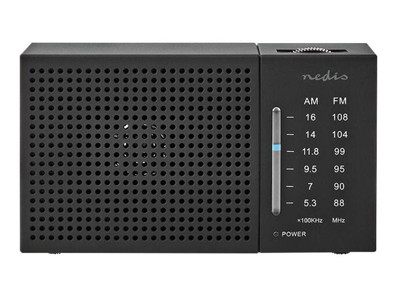 Nedis RDFM1200BK - portable radio - AM/FM - Mono