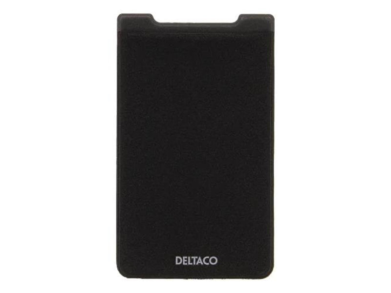 Deltaco Adhesive Credit Card Holder - Black