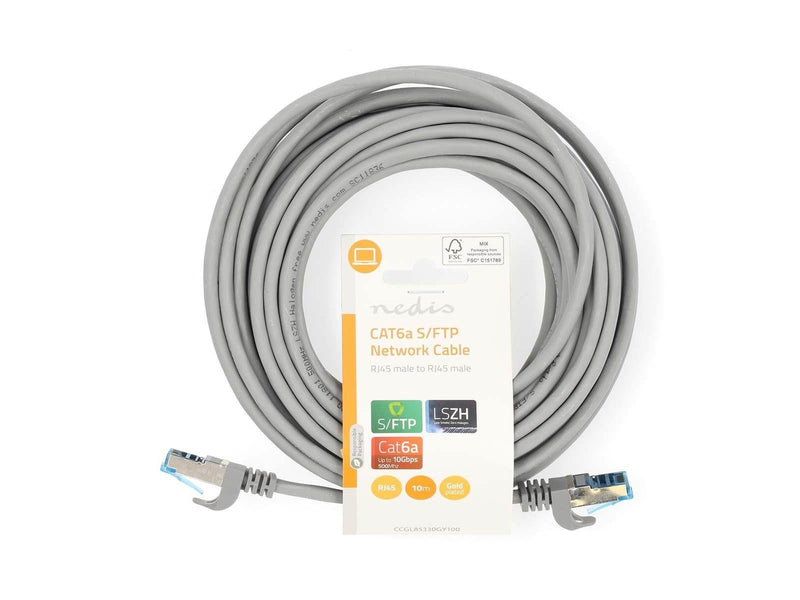 Nedis CAT6a Network Cable | S/FTP | RJ45 Male | RJ45 Male - Grau - 10 meter