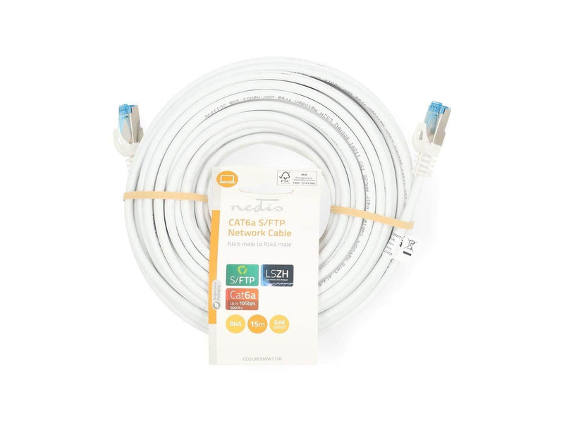 Nedis CAT6a Network Cable | S/FTP | RJ45 Male | RJ45 Male - Grau - 15 meter