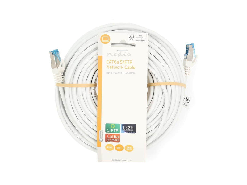 Nedis CAT6a Network Cable | S/FTP | RJ45 Male | RJ45 Male - Grau - 20 meter