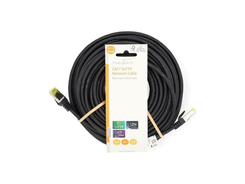 Nedis CAT7 Network Cable | S/FTP | RJ45 Male | RJ45 Male - Schwarz - 0.25 meter
