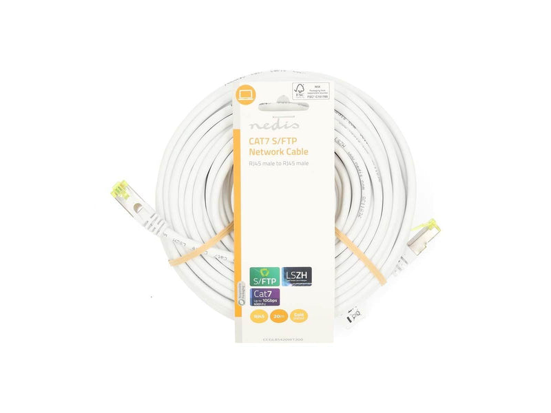Nedis CAT7 Network Cable | S/FTP | RJ45 Male | RJ45 Male - Weiß - 0.5 meter