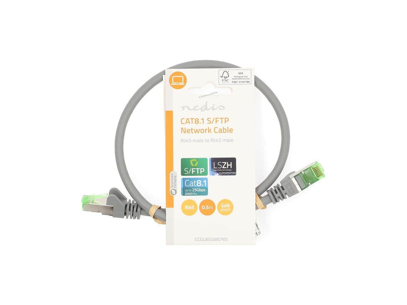 Nedis Cat 8.1 Network Cable | S/FTP | RJ45 Male | RJ45 Male - Grau - 0.5 meter