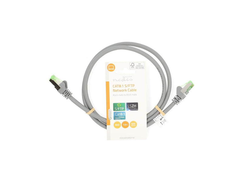 Nedis Cat 8.1 Network Cable | S/FTP | RJ45 Male | RJ45 Male - Grau - 1 meter