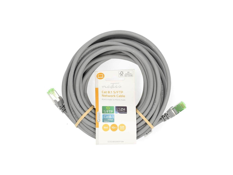 Nedis Cat 8.1 Network Cable | S/FTP | RJ45 Male | RJ45 Male - Grau - 10 meter