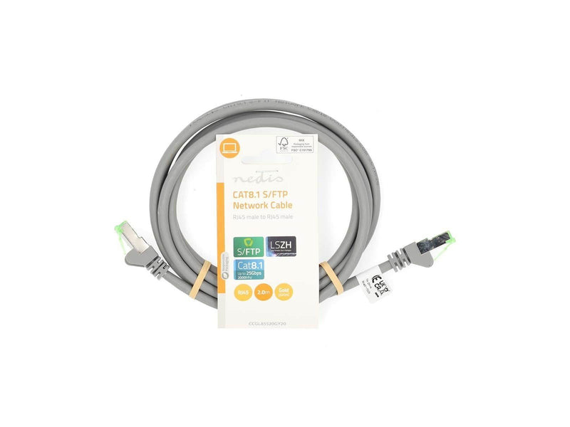 Nedis Cat 8.1 Network Cable | S/FTP | RJ45 Male | RJ45 Male - Grau - 2 meter