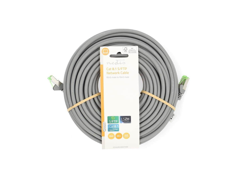 Nedis Cat 8.1 Network Cable | S/FTP | RJ45 Male | RJ45 Male - Grau - 20 meter