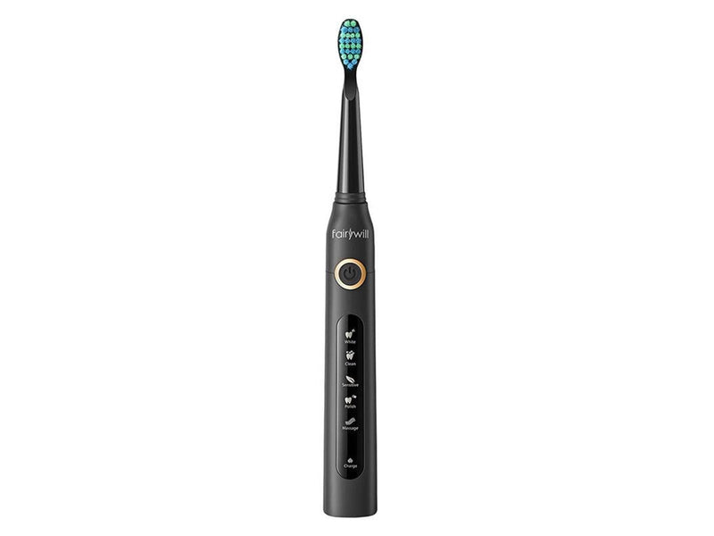 Fairywill Elektrische Zahnbürste Sonic toothbrushes with head set and case FairyWill FW-507 (Black and pink)