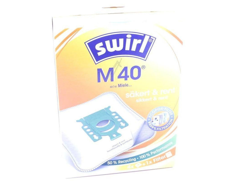 Melitta Swirl M40 Vacuum Bag 4-in-1 - Compatible with Miele GN HYCLEAN 3D