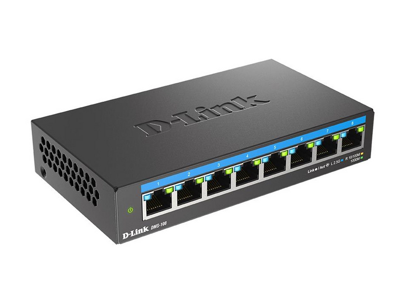 D-Link DMS-108 8-Port 2.5G Multi-Gigabit Desktop Switch
