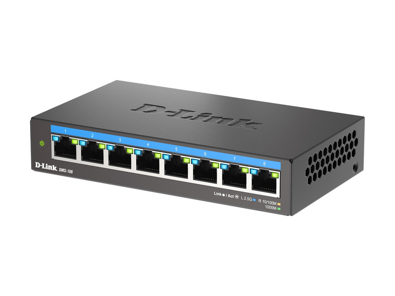 D-Link DMS-108 8-Port 2.5G Multi-Gigabit Desktop Switch