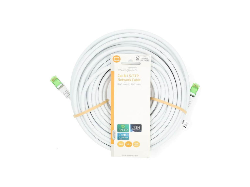 Nedis Cat 8.1 Network Cable | S/FTP | RJ45 Male | RJ45 Male - Weiß - 20 meter