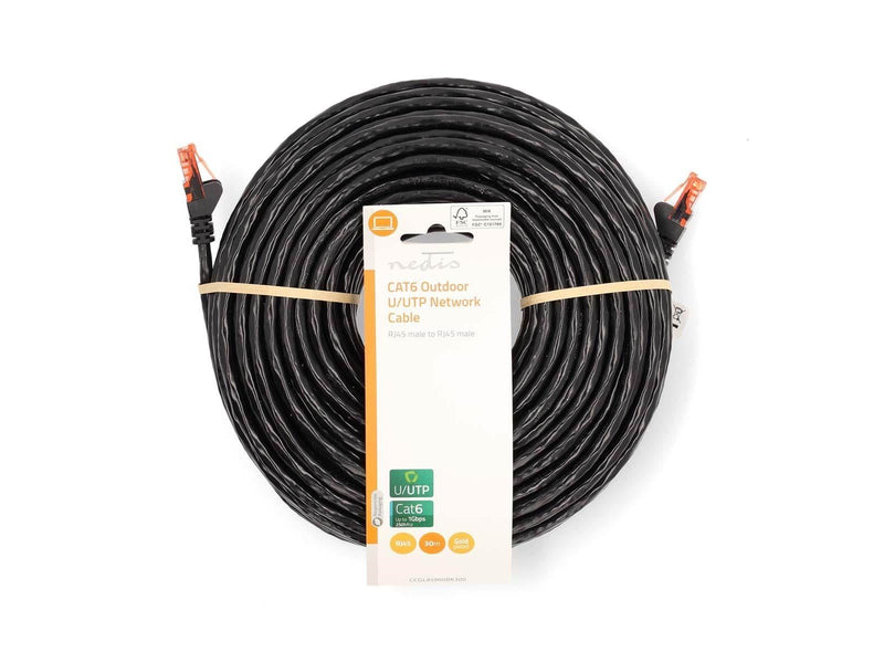Nedis CCGL85900BK300 networking cable - Schwarz - 30 meter