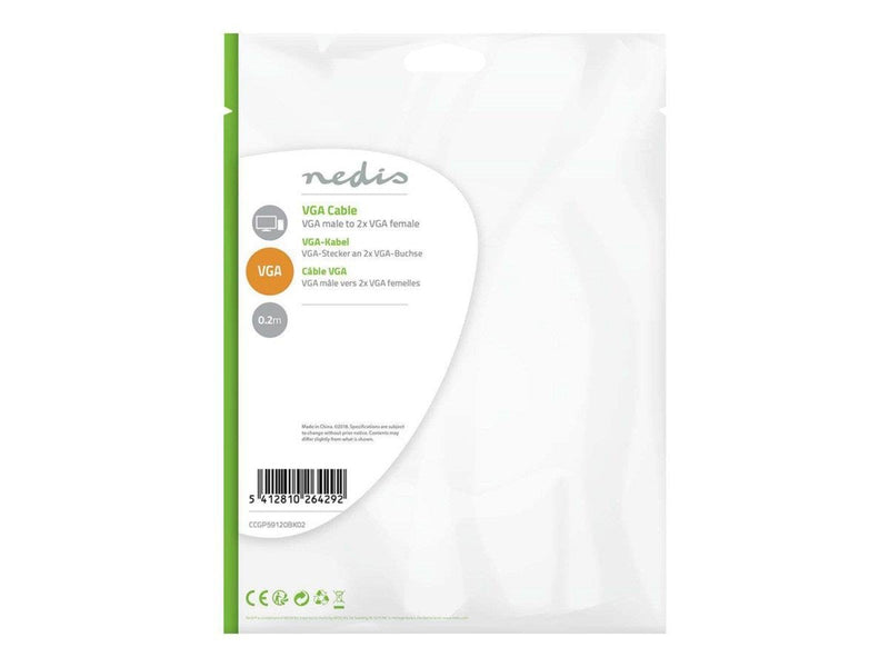 Nedis - VGA splitter - HD-15 (VGA) to HD-15 (VGA) - 20 cm