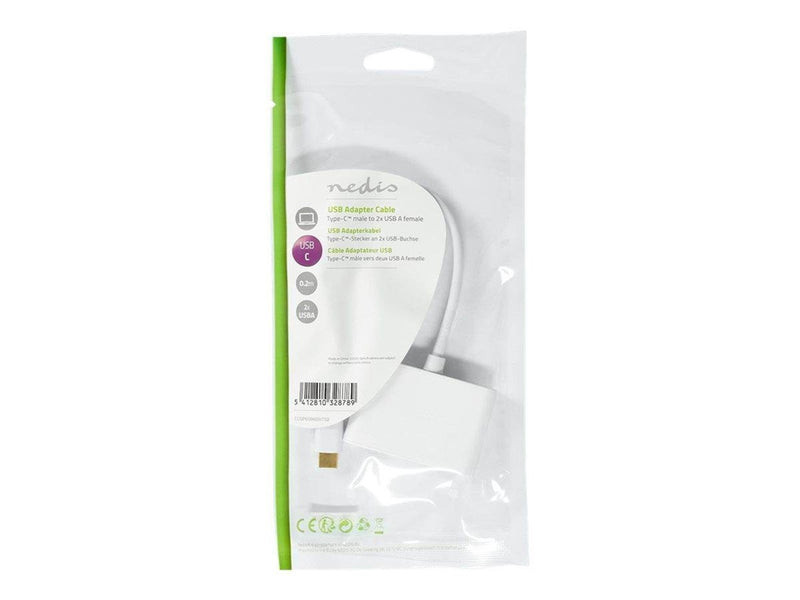 Nedis CCGP65960WT02 - USB adapter - USB-C 3.1 - USB 3.0 x 2