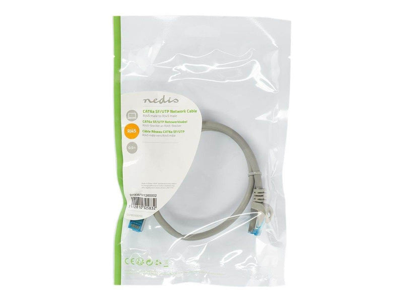 Nedis patch cable - 50 cm - grey - Grau - 0.5 meter