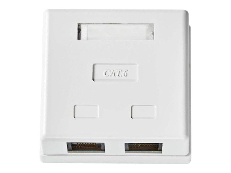 Nedis - socket-outlet - 2 network sockets - white