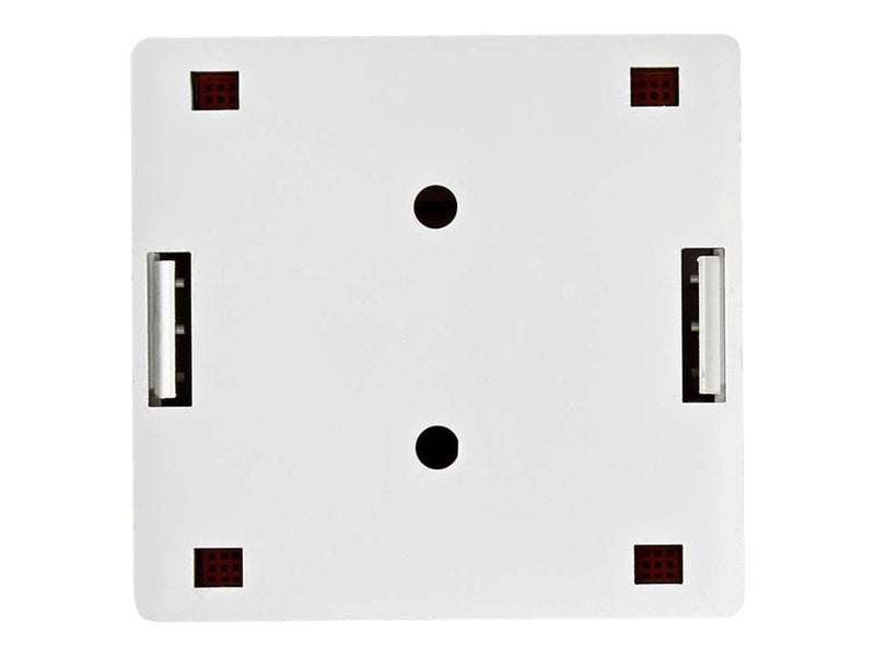 Nedis - socket-outlet - 2 network sockets - white
