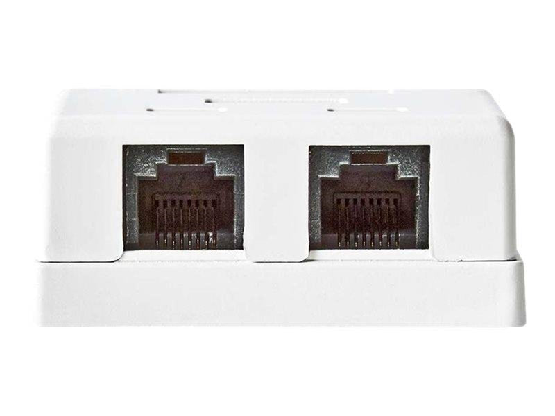 Nedis - socket-outlet - 2 network sockets - white