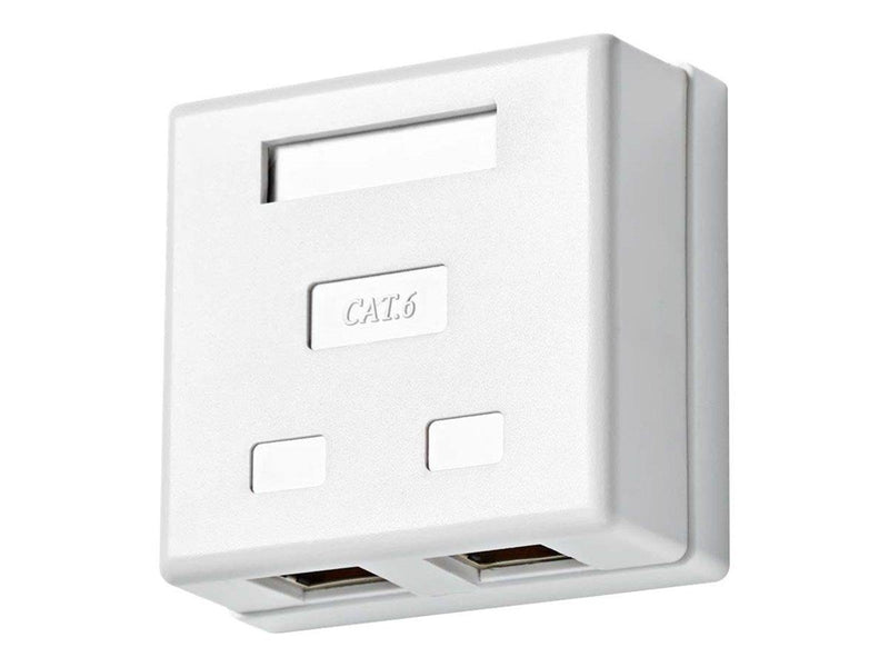 Nedis - socket-outlet - 2 network sockets - white