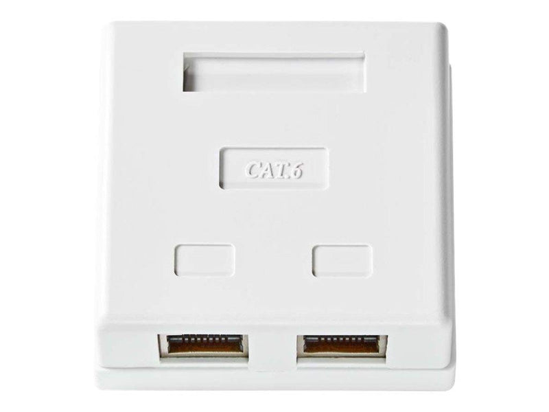 Nedis - socket-outlet - 2 network sockets - white
