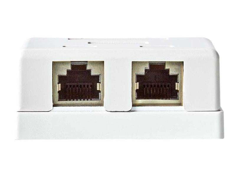 Nedis - socket-outlet - 2 network sockets - white