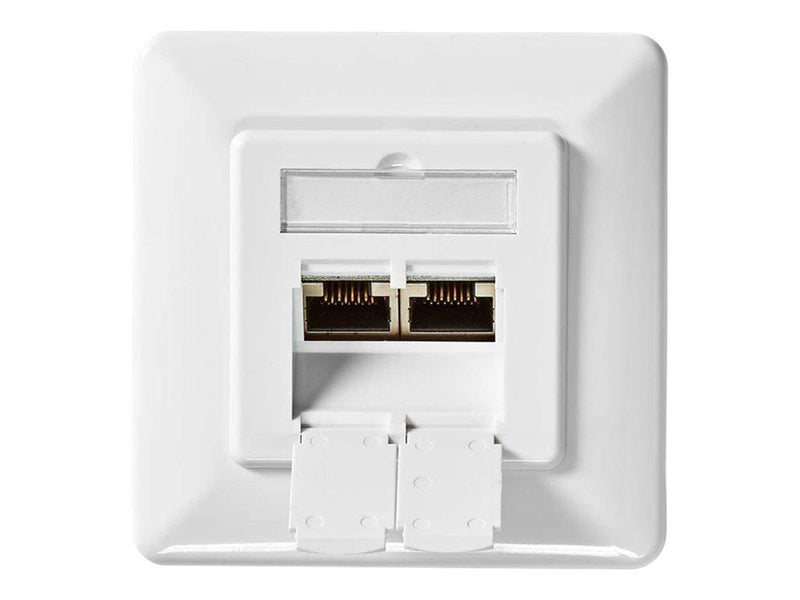 Nedis - socket-outlet - 2 network sockets - white