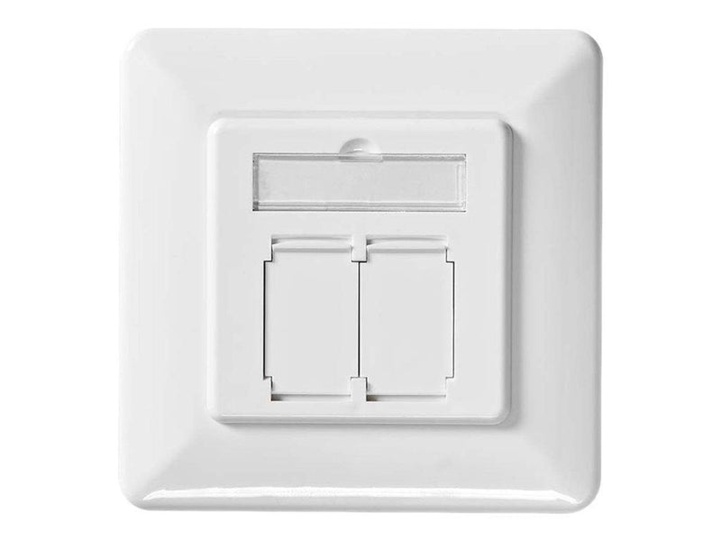 Nedis - socket-outlet - 2 network sockets - white